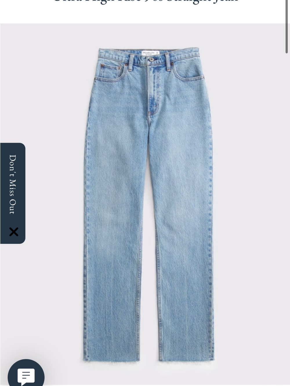 Abercrombie ultra high rise 90’s straight jean